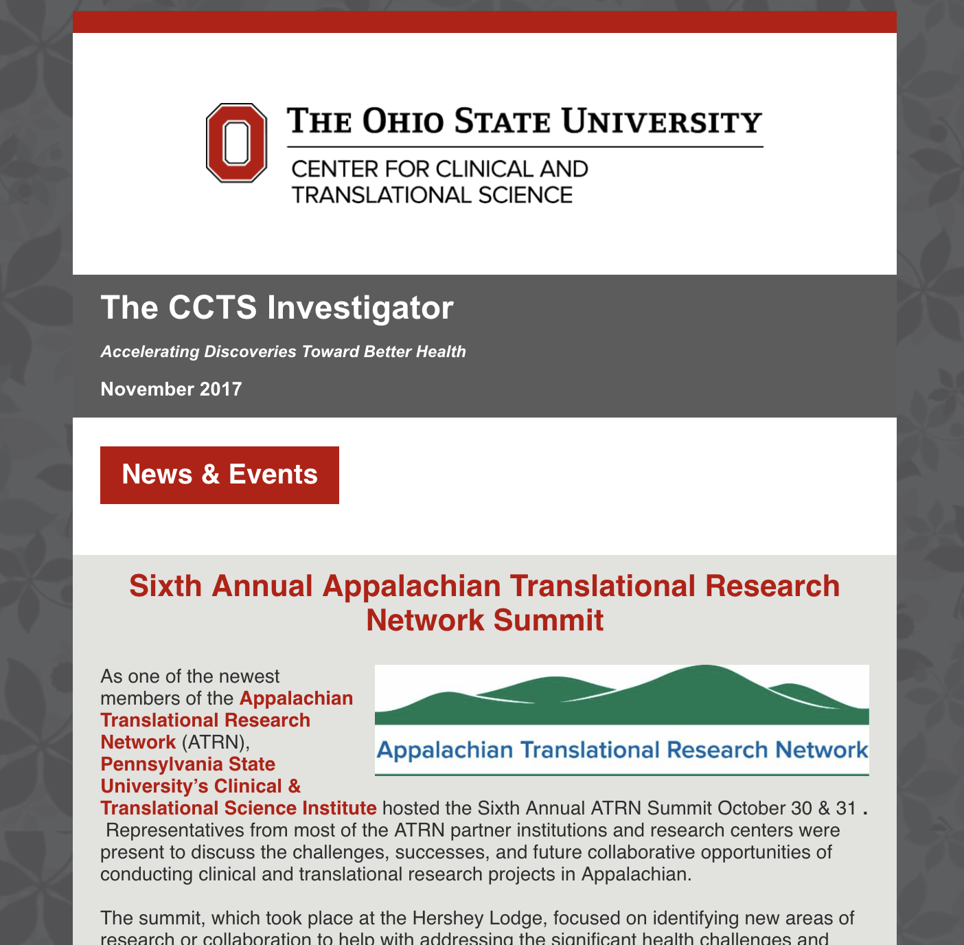 CCTS Investigator: Nov. 2017