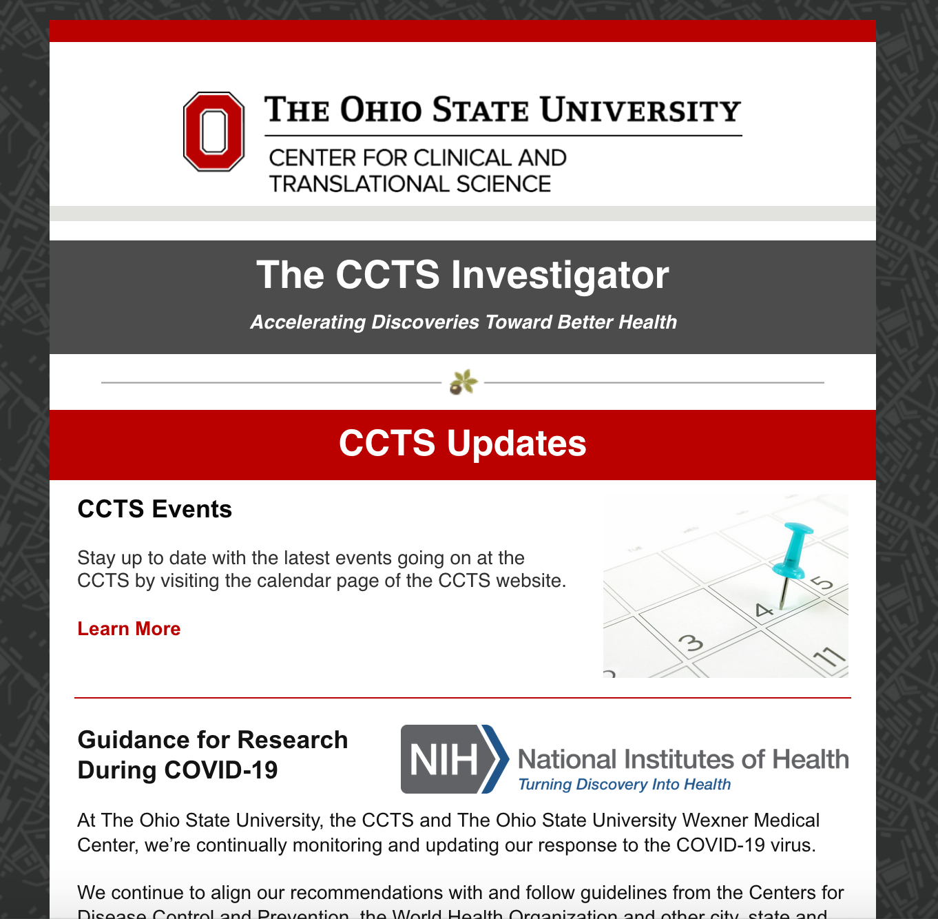 CCTS Investigator: April 2020