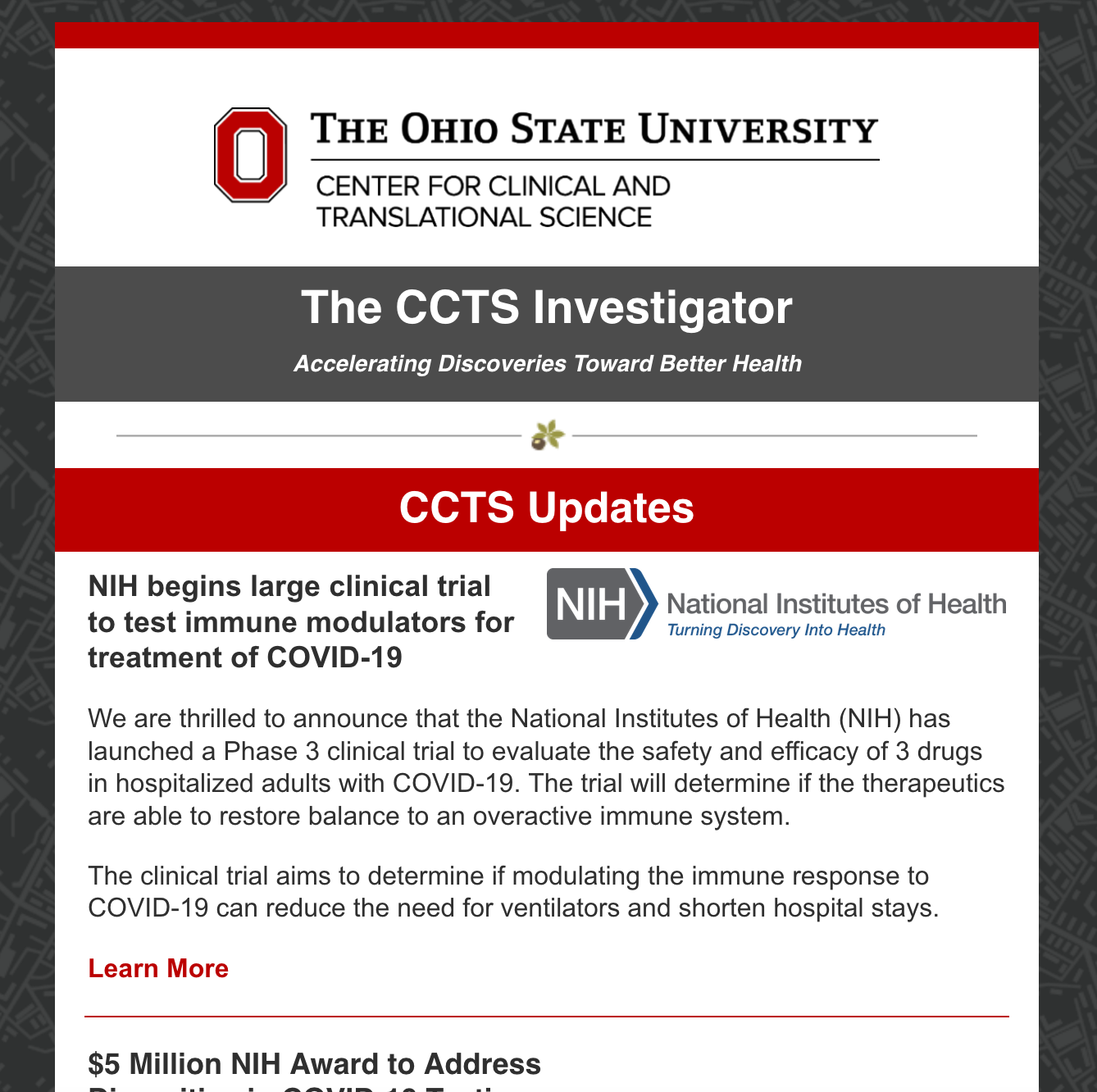 CCTS Investigator: October 2020