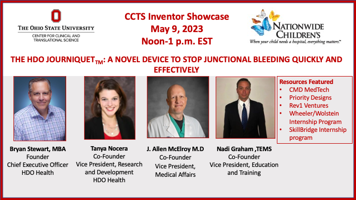 CCTS Inventor showcase with speakers Bryan Stewart, Tanya Nocera, J. Allen McElroy and Nadi Graham